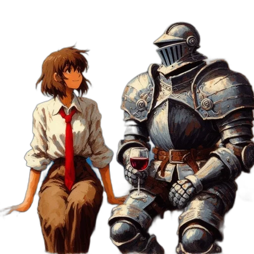 robot, sword, weapon, concept art, pixel art, fantasy art, comic book art, underwater transparent PNG cut-out