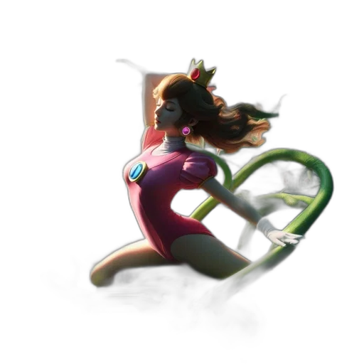 hair, weapon, staff, concept art, 3d render, fantasy art, pixel art, princess transparent PNG cut-out
