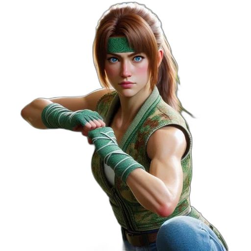 weapon, fantasy art, concept art, photorealistic, comic book art, green, animated, female transparent PNG cut-out