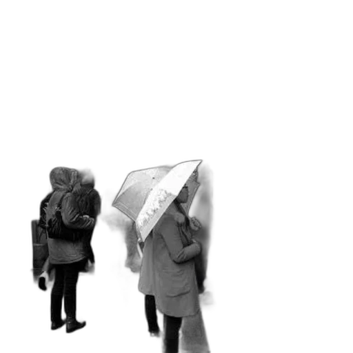 umbrella, jacket, hat, staff, 3d render, concept art, photorealistic, pencil sketch transparent PNG cut-out