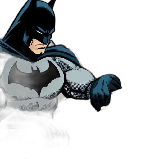 comic book art, concept art, 3d render, cartoon, comic, strip, depicts, batman transparent PNG cut-out
