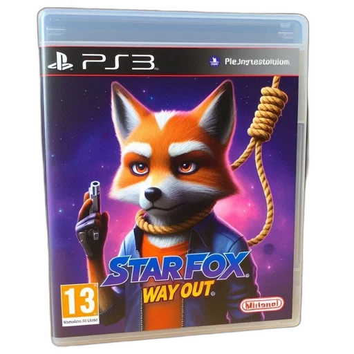 concept art, 3d render, playstation, game, case, star, fox, way transparent PNG cut-out