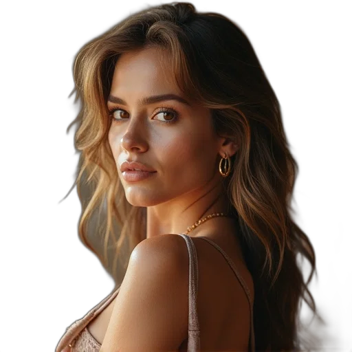 jewelry, face, hair, dress transparent PNG cut-out