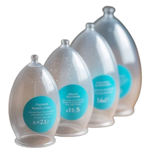 bottle, set, clear, plastic, menstrual, cups, blue, label transparent PNG cut-out
