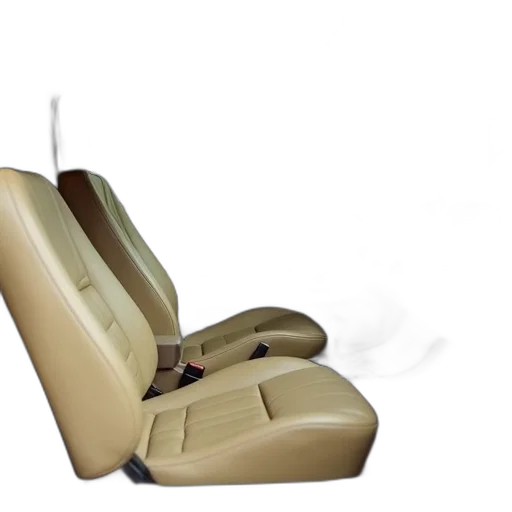 furniture, car, shoes, 3d render, interior, beige, seats, steering transparent PNG cut-out
