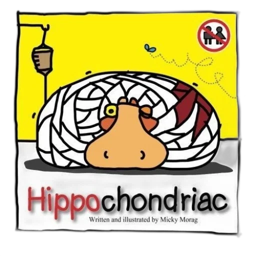 hair, cartoon, illustration, hippo, bandage, head, titled, hippochondriac transparent PNG cut-out