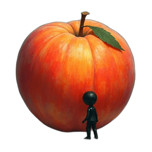 robot, food, creature, staff, concept art, 3d render, photorealistic, oil painting transparent PNG cut-out