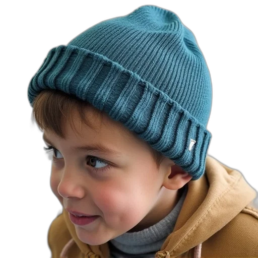 hat, photorealistic, 3d render, blue transparent PNG cut-out