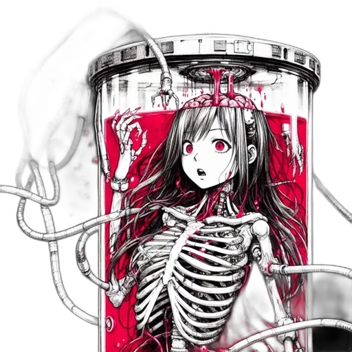 dress, bottle, robot, creature, concept art, anime, pixel art, comic book art transparent PNG cut-out