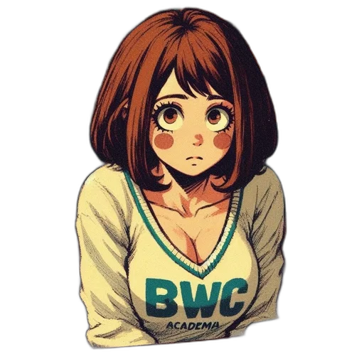 face, jacket, dress, flower, anime, pixel art, comic book art, cartoon transparent PNG cut-out