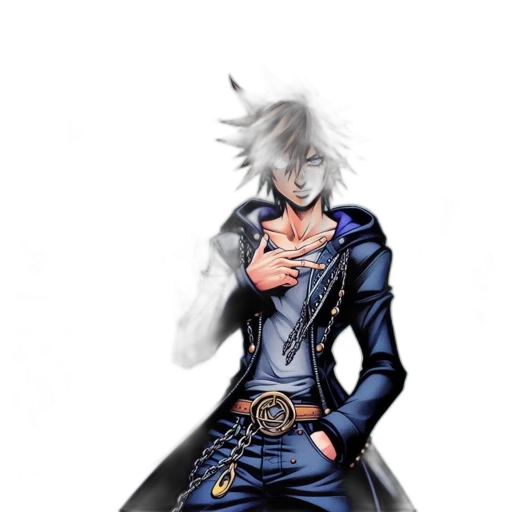 jacket, sword, staff, weapon, concept art, fantasy art, pixel art, anime transparent PNG cut-out