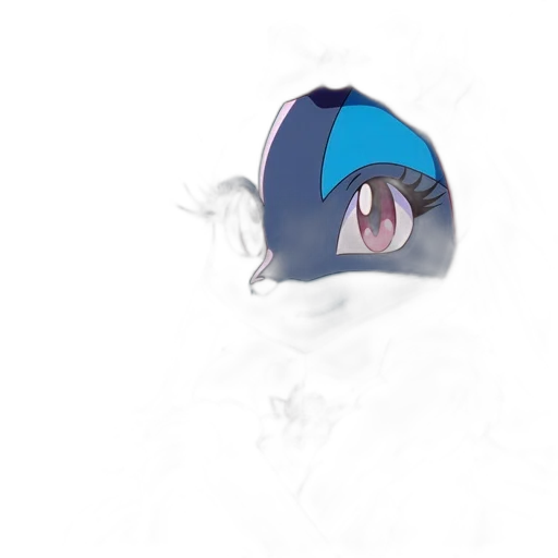 hat, mask, face, creature, concept art, anime, vaporwave, 3d render transparent PNG cut-out