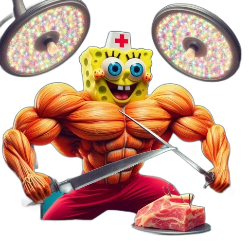 food, weapon, animal, robot, cartoon, concept art, anime, spongebob transparent PNG cut-out