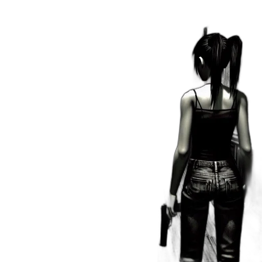 weapon, jacket, mask, staff, concept art, 3d render, comic book art, cyberpunk transparent PNG cut-out