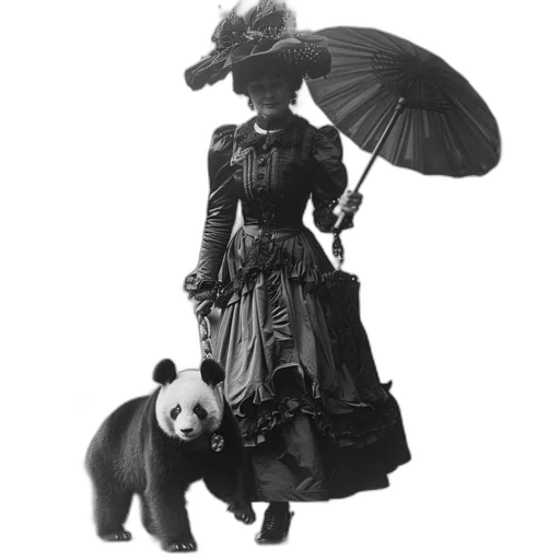 umbrella, staff, dress, animal, concept art, photorealistic, rain, forest transparent PNG cut-out