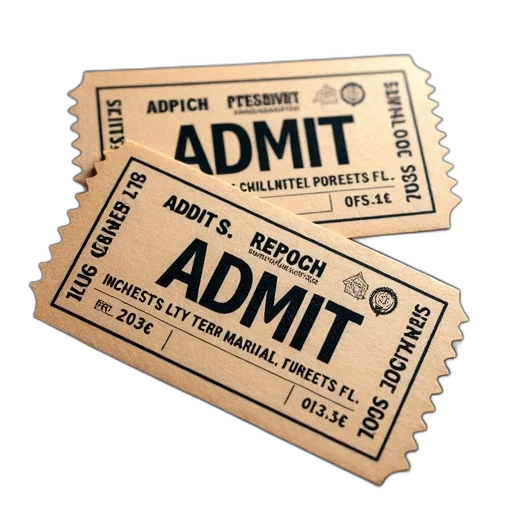 two, admit, tickets, metal, background, stock, photo transparent PNG cut-out