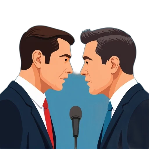 cartoon, pixel art, digital, illustration, two, men, similar, hairstyles transparent PNG cut-out