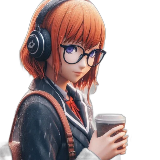 jacket, face, robot, staff, anime, concept art, pixel art, photorealistic transparent PNG cut-out