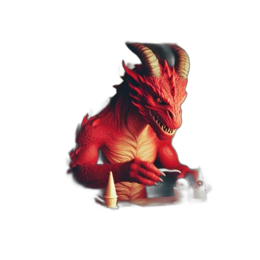 dragon, creature, animal, staff, 3d render, pixel art, fantasy art, concept art transparent PNG cut-out