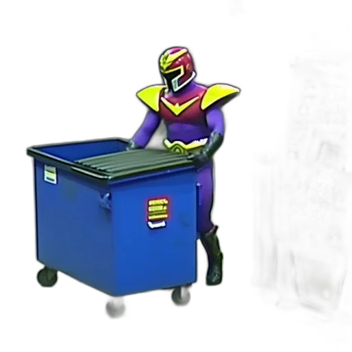 robot, furniture, concept art, 3d render, pixel art, comic book art, outer space, superhero transparent PNG cut-out