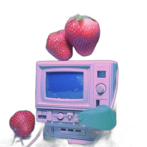 robot, food, creature, crown, vaporwave, 3d render, pixel art, cyberpunk transparent PNG cut-out