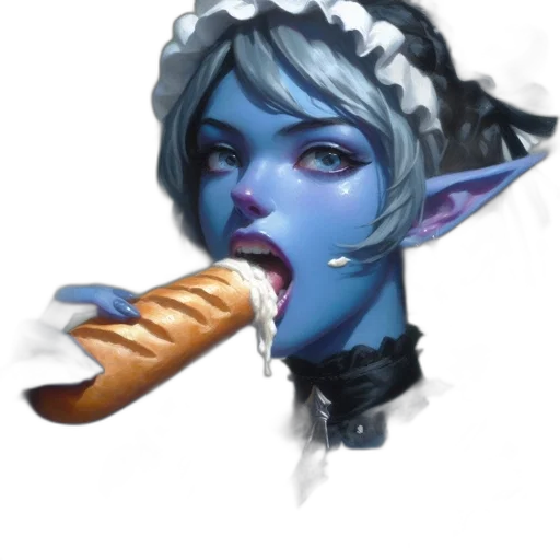 food, staff, weapon, face, fantasy art, concept art, pixel art, photorealistic transparent PNG cut-out