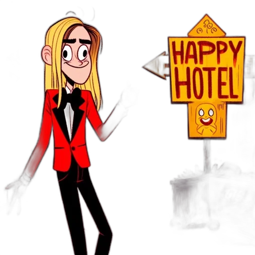 staff, cartoon, concept art, 3d render, comic book art, comical, scene, features transparent PNG cut-out