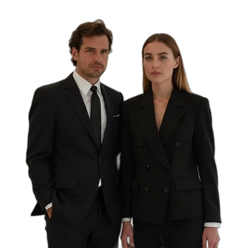 jacket, staff, dress, man, woman, suits, guggenheim, foundation transparent PNG cut-out