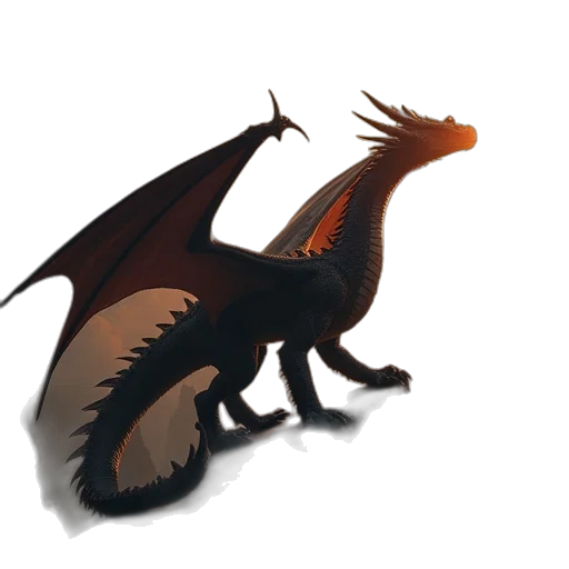 dragon, creature, animal, staff transparent PNG cut-out