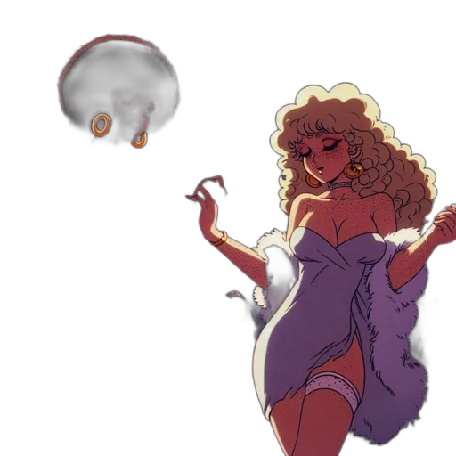 dress, hair, creature, staff, concept art, pixel art, cartoon, fantasy art transparent PNG cut-out