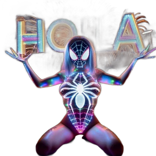 robot, hair, creature, mask, vaporwave, 3d render, concept art, pixel art transparent PNG cut-out