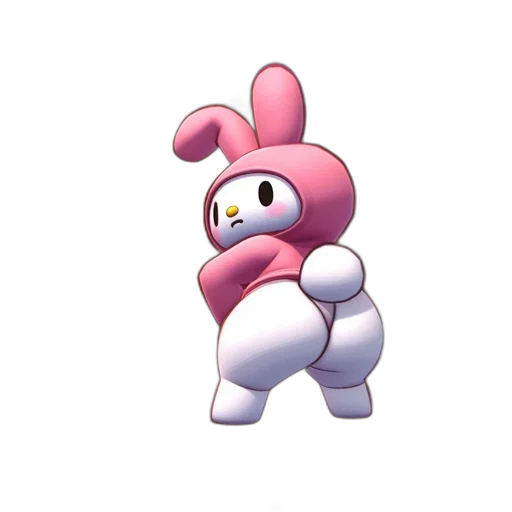 animal, creature, weapon, staff, pixel art, concept art, 3d render, pastel transparent PNG cut-out