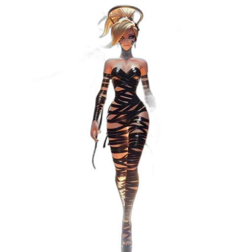dress, staff, concept art, fantasy art, 3d render, comic book art, earth tones, golden transparent PNG cut-out