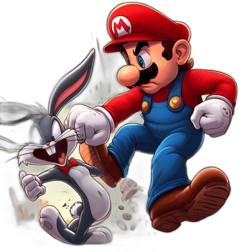 weapon, animal, concept art, 3d render, pixel art, comic book art, artwork, mario transparent PNG cut-out