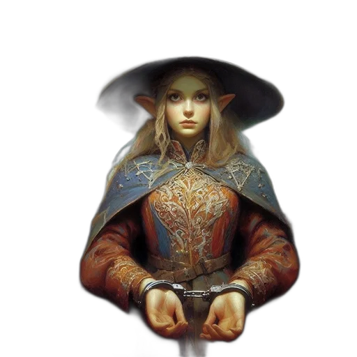 hat, crown, face, staff, fantasy art, concept art, oil painting, photorealistic transparent PNG cut-out
