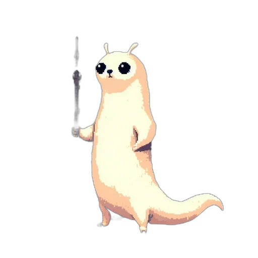 staff, animal, weapon, creature, pixel art, concept art, 3d render, fantasy art transparent PNG cut-out