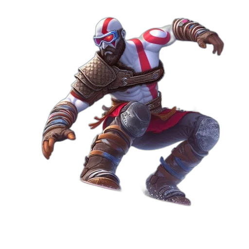 mask, weapon, robot, creature, concept art, 3d render, fantasy art, pixel art transparent PNG cut-out