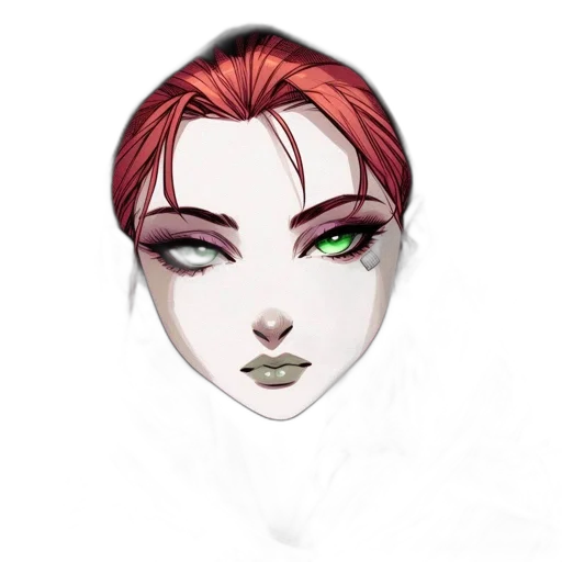 face, mask, creature, fantasy art, concept art, pixel art, photorealistic, red transparent PNG cut-out