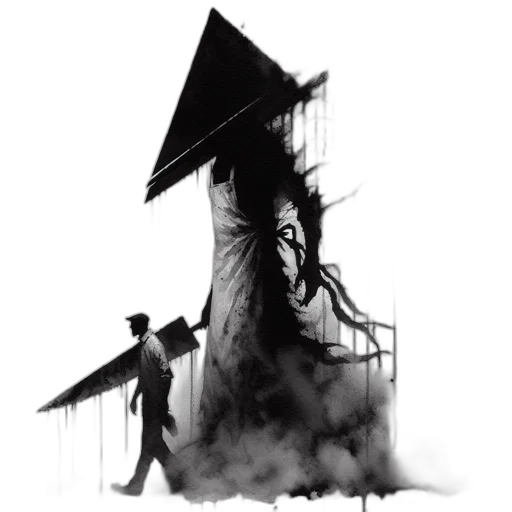 hat, umbrella, creature, staff, concept art, fantasy art, cyberpunk, pixel art transparent PNG cut-out