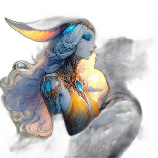 dragon, mask, dress, creature, fantasy art, watercolor, concept art, pixel art transparent PNG cut-out