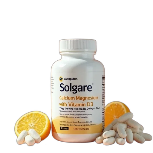solgare, calcium, magnesium, vitamin, 150, tablets transparent PNG cut-out