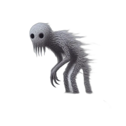 creature, animal, hair, robot, 3d render, concept art, pixel art, fantasy art transparent PNG cut-out