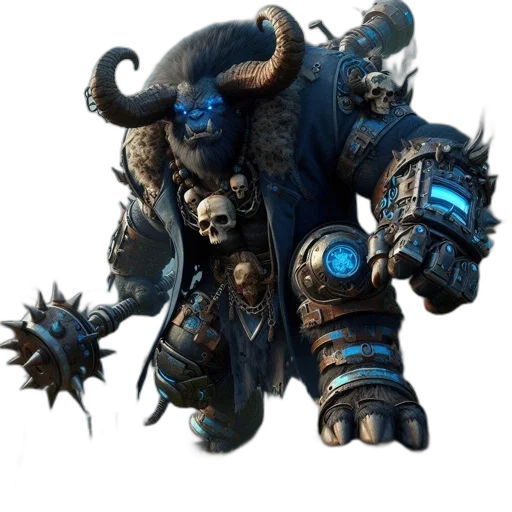weapon, animal, concept art, fantasy art, blue, dark, imposing, armored transparent PNG cut-out