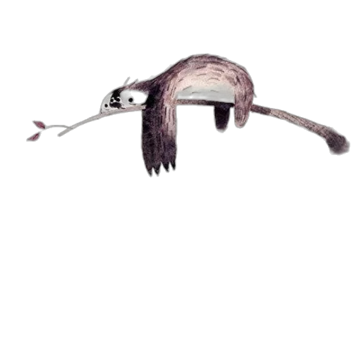 creature, animal, hair, staff, concept art, watercolor, fantasy art, cartoon transparent PNG cut-out