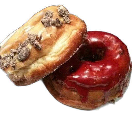 food, crown, jewelry, photorealistic, two, delicious, doughnuts, chocolate transparent PNG cut-out