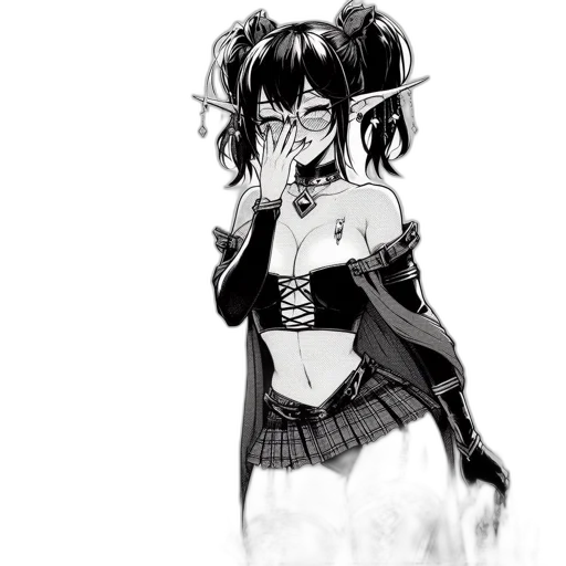mask, dress, creature, face, anime, concept art, pixel art, cyberpunk transparent PNG cut-out