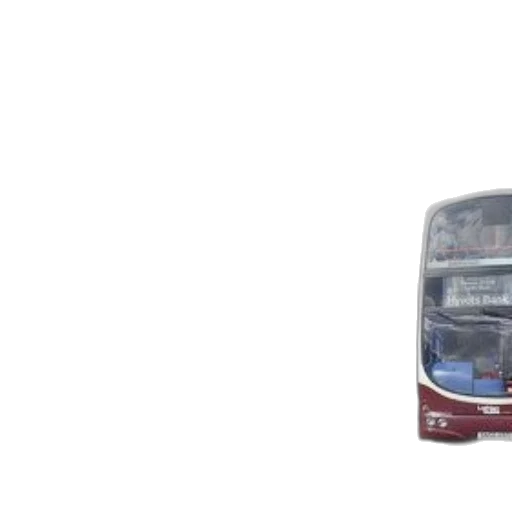 3d render, photorealistic, concept art, red, bus, driving, down, street transparent PNG cut-out