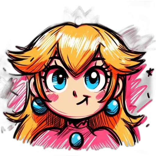 crown, face, staff, pixel art, anime, watercolor, cartoon, monochrome transparent PNG cut-out