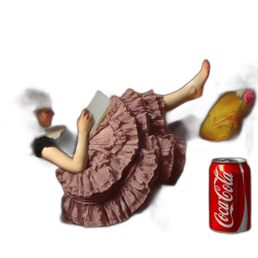 food, dress, bottle, shoes, concept art, photorealistic, 3d render, pixel art transparent PNG cut-out