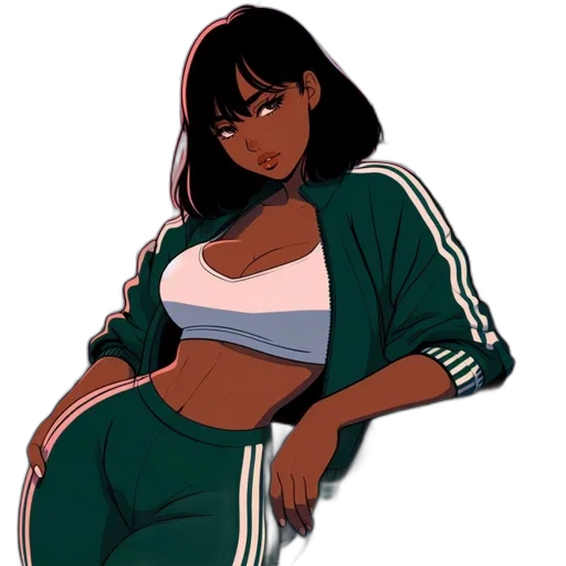 jacket, cartoon, concept art, pixel art, anime, neon lights, green, neon transparent PNG cut-out